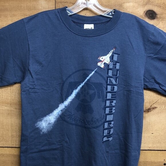Vintage Thunderbirds USAF Fighter Planes Mens T-Shirt Size Medium EMBROIDERED - Picture 1 of 10